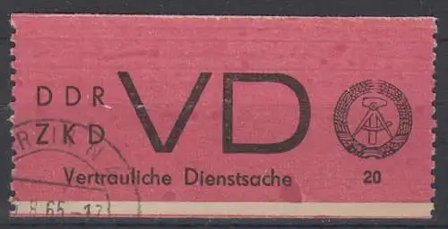 DDR Dienst D 1 A ZKD VD gestempelt (6471A)