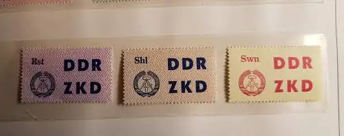 DDR Dienst 1-15 Laufkontrollzettel postfrisch ** (3393)