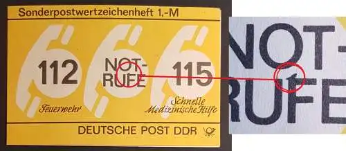 DDR SMHD 26 Markenheftchen mit Richter N6II Deckelfehler postfrisch ** (B1034)