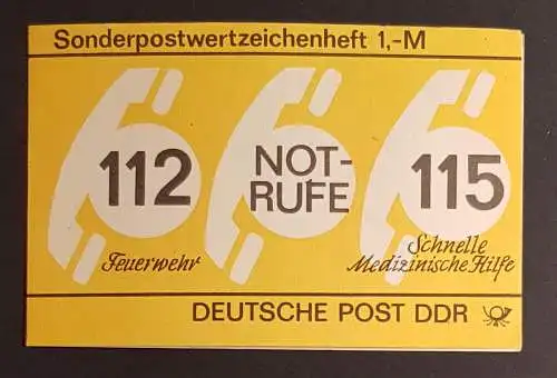 DDR SMHD 26 Markenheftchen mit Richter N6II Deckelfehler postfrisch ** (B1034)