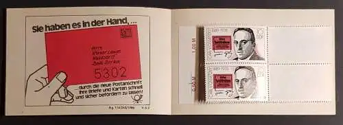 DDR SMHD 26 Markenheftchen mit Richter N6II Deckelfehler postfrisch ** (B1034)