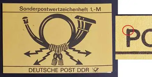DDR SMHD 29 Markenheftchen mit Richter N5III Deckelfehler postfrisch ** (B1027)