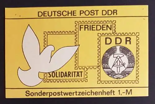 DDR SMHD 29 Markenheftchen mit Richter N5III Deckelfehler postfrisch ** (B1027)