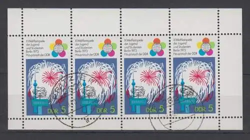 DDR 1862 VIII Richter Plattenfehler H-BL 16 A Heftchenblatt gestempelt (6586)
