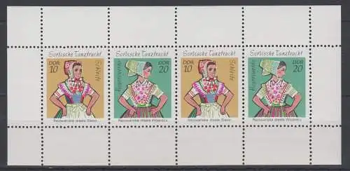 DDR 1723 I Richter Plattenfehler im H-BL 13 IA Heftchenblatt postfrisch (6591)