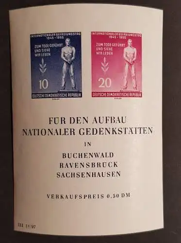 DDR 459 + 460 459B 460B Einzelmarken aus Block 11 postfrisch ** (1653A)