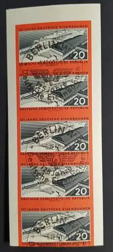 DDR 805 B geschnitten 5er Streifen gestempelt SST Sonderstempel (1658)