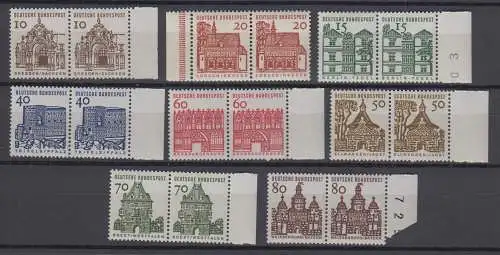 BRD 454 - 461 postfrisch ** 2,er Einheit Paar Paare aus Bogen (8969)