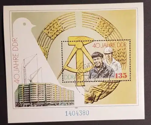 DDR 3283 Block 100 gestempelt (1728)