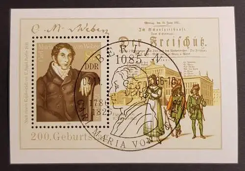 DDR 3055 Block 86 gestempelt  SST (1747A)