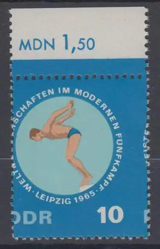 DDR 1136 verzähnt Verzähnung Oberrand RWZ postfrisch ** (2285C)