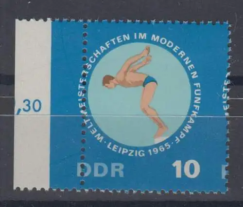 DDR 1136 verzähnt Verzähnung Seitenrand postfrisch ** (2286C)