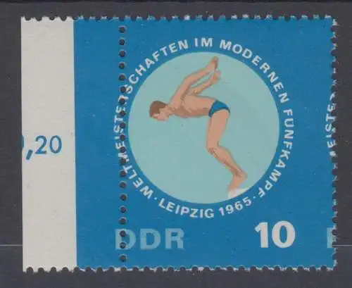 DDR 1136 verzähnt Verzähnung Seitenrand postfrisch ** (2288A)