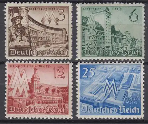 Deutsches Reich 739 - 742 ungebraucht mit Falz * (10.029A)