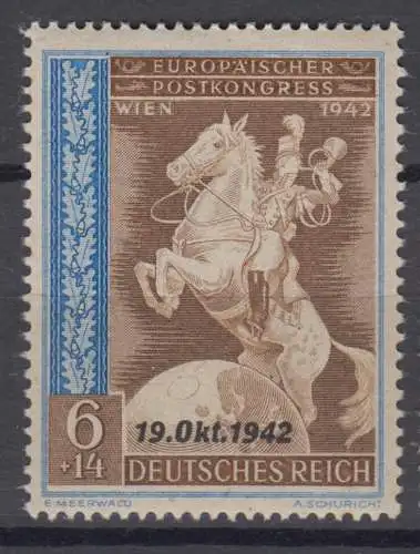 Deutsches Reich 824  ungebraucht mit Falz * (10.042B)