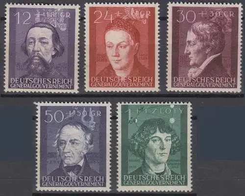 Generalgouvernement 96 - 100 postfrisch ** (10.093B)