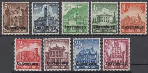 Deutsche Besetzung Luxemburg 33 - 41 postfrisch ** (10.118A)