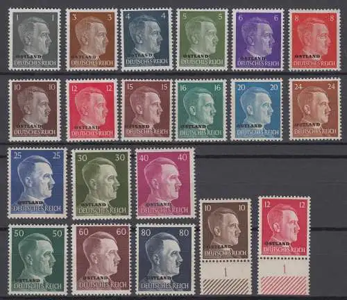 Deutsche Besetzung Ostland 1 - 20 postfrisch ** (10.119A)