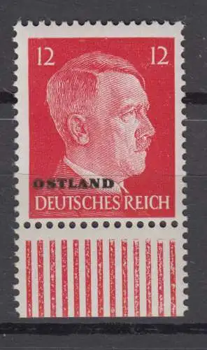 Deutsche Besetzung Ostland 20 postfrisch ** Unterrand (10.118B)