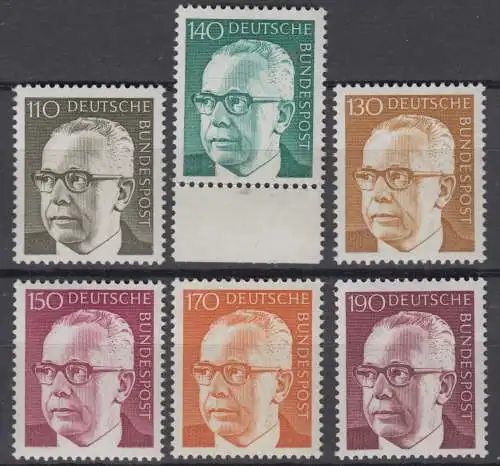 BRD 727 - 732 postfrisch ** (6736C)