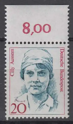 BRD 1365 postfrisch ** Oberrand (6840B)