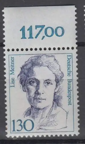 BRD 1366 postfrisch ** Oberrand (6840C)