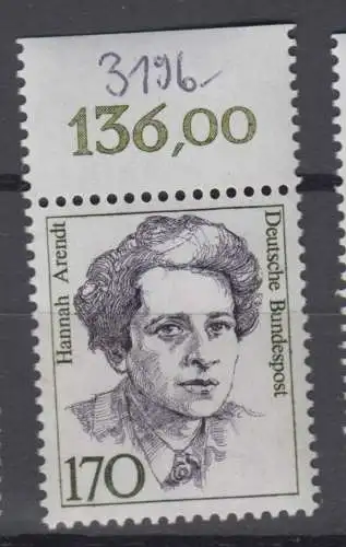 BRD 1391 postfrisch ** Oberrand (6841C)
