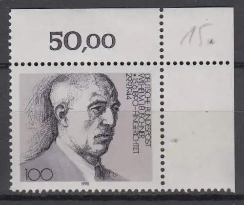 BRD 1466 postfrisch ** Oberrand Eckrand (6861C)