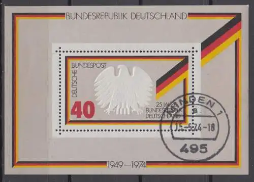 BRD 807 Block 10 gestempelt (6892A)