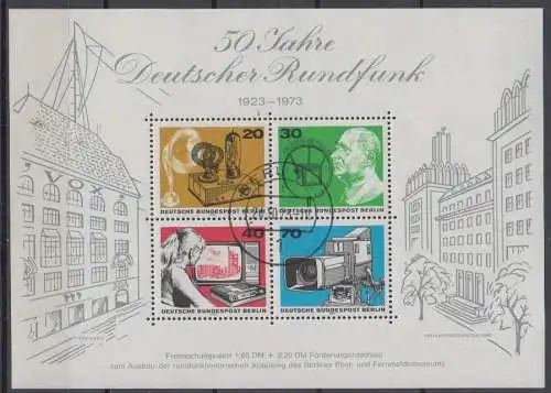 Berlin 455 - 459 Block 4 gestempelt (6896A)