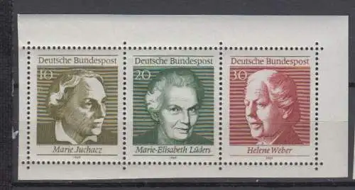 BRD 596 - 598 aus Block 5 postfrisch ** (6898A)