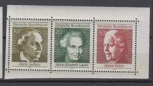 BRD 596 - 598 aus Block 5 postfrisch ** (6898C)