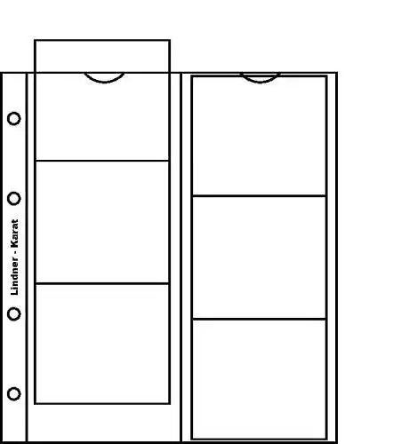 KARAT Münzblätter Münzhüllen Ersatzseiten 5 Stück Lindner K1W   