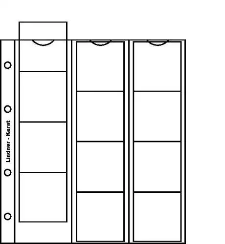 KARAT Münzblätter Münzhüllen Ersatzseiten 5 Stück Lindner K2W   