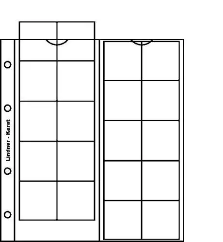 KARAT Münzblätter Münzhüllen Ersatzseiten 5 Stück Lindner K3W   