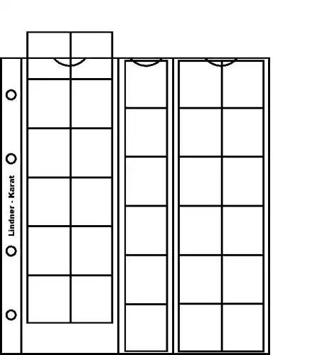 KARAT Münzblätter Münzhüllen Ersatzseiten 5 Stück Lindner K4W   