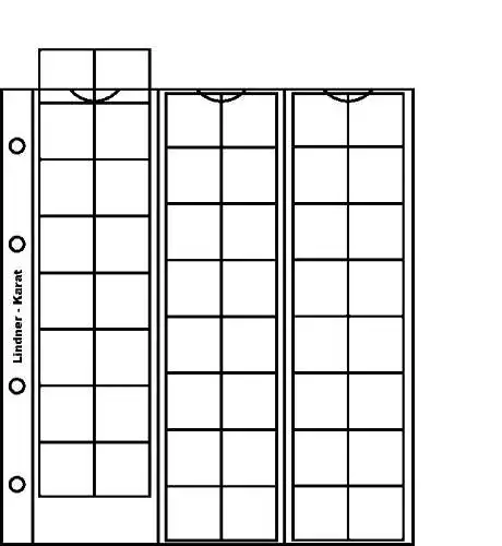 KARAT Münzblätter Münzhüllen Ersatzseiten 5 Stück Lindner K6W   