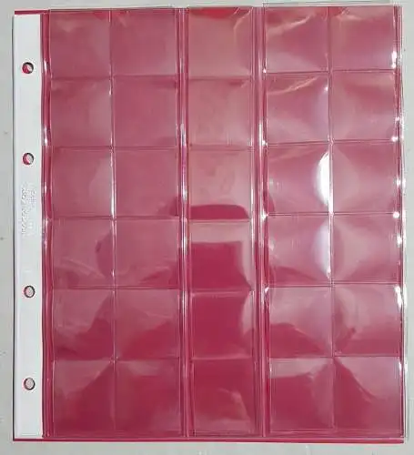 KARAT Münzblätter Münzhüllen Ersatzseiten 5 Stück Lindner K4R   