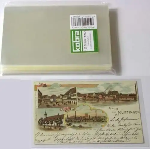 KOBRA T12 so Schutzhüllen Hülle 95x147 für alte Ansichtskarten Postkarten 100 St