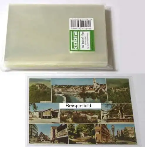 KOBRA T13 so Schutzhüllen Hülle 110x155 für neue Ansichtskarten Postkarten 100 St