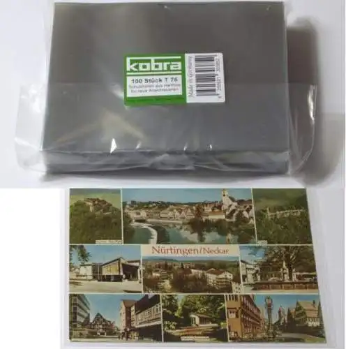KOBRA T76 Hartfolie Schutzhüllen Hülle 113x152 für neue Ansichtskarten Postkarten 100 St