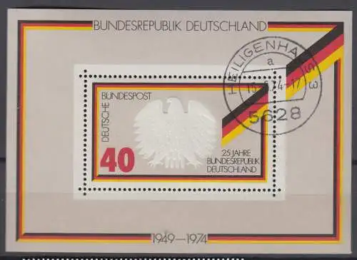 BRD 807 Block 10 gestempelt (6918A)