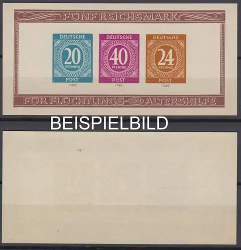 Alliierte Besetzung 924 925 929 Block 12 B Nachdruck Gemeinschaftsausgaben  (10.059)