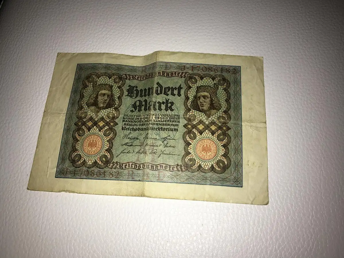 Reichsbanknote 100 Mark vom 1.11.1920 Stadt Berlin Reichsbankdirektorium