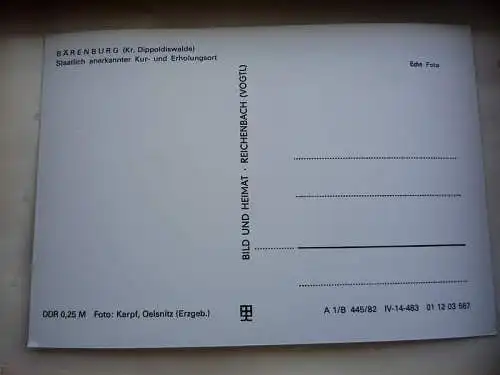 [Echtfotokarte schwarz/weiß] Kurort Bärenburg I Fremdenheim Helenenhof, Kr Dippoldiswalde, Staatlich anerkannter Kur- u. Erholungsort. 