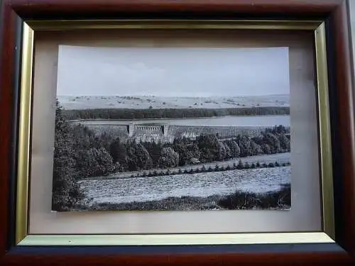 [Echtfotokarte schwarz/weiß] Hartmannsdorf, Kreis Dippoldiswalde, Talsperre Lehnmühle, Verlag Bild und Heimat, Reichenbach, Vogtland. 