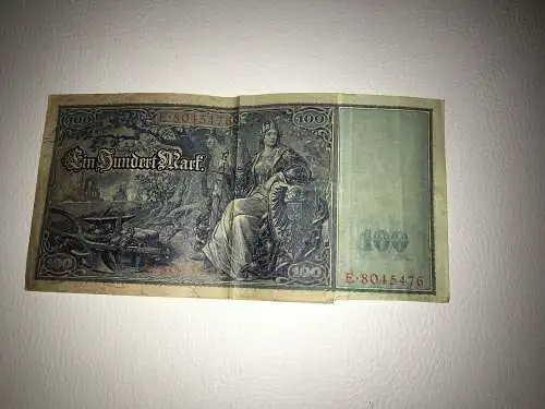 Reichsbanknote 100 Mark Einhundert Mark vom 21. April.1910 Berlin Notgeld