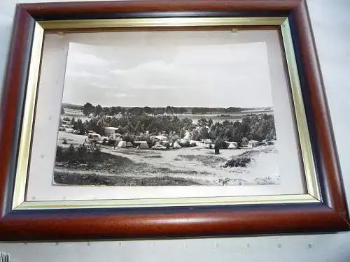 [Echtfotokarte schwarz/weiß] Grambin (Kr. Ueckermünde) Blick auf den Campingplatz. 