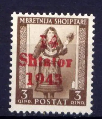 Deutsches Reich Post in Albanien Nr.3        **  MNH        (065)