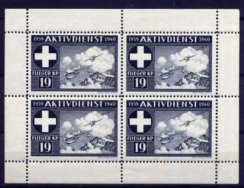 (2134) Schweiz  Soldatenbriefmarken Kleinbogen            **  postfrisch